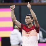 Alcaraz a réussi une démonstration mercredi face à Dimitrov KEYSTONE/EPA/JOHN G. MABANGLO